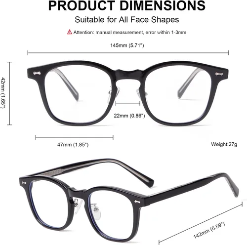 Miniatura 6 de Elegantes gafas cuadradas de luz azul para mujeres y hombres, gafas de juegos de computadora de calidad, antifatiga ocular y protección UV