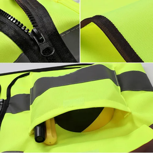 Miniatura 7 de BeautyWill Chaleco de seguridad personalizado con logotipo reflectante de alta visibilidad Clase 2 de alta visibilidad Seguridad Chaleco de trabajo