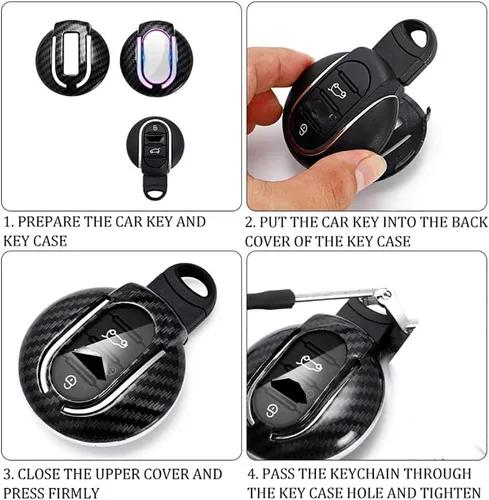 Miniatura 6 de ontto Funda de llavero de ABS para BMW Mini Cooper F54 F55 F56 F57 F60 llave de coche inteligente Rermote bolsa protectora de llaves antiarañazos