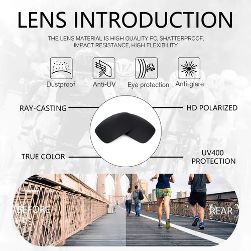 Miniatura 14 de KUGUAOK Gafas de sol deportivas polarizadas para hombres, para conducir, ciclismo, pesca, gafas de sol 100% con protección UV 3apck-negro+azul+azul