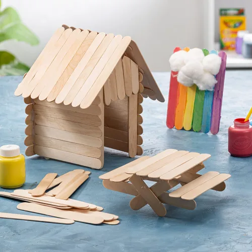 Miniatura 3 de Gusto [1000 unidades] Palitos de madera multiusos jumbo de 6 pulgadas, palitos de manualidades para hielo, helado, encerado, palitos de madera