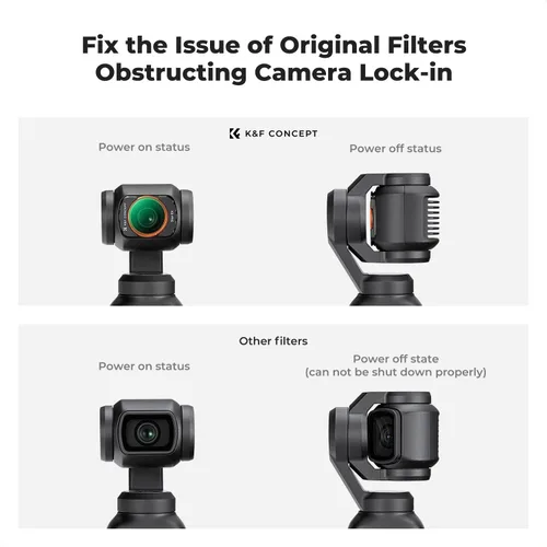 Miniatura 7 de K&F Concept Filtro magnético de estrella para DJI Osmo Pocket 3, 6 puntos de pantalla cruzada Starburst Filtro de lente efecto brillante, vidrio