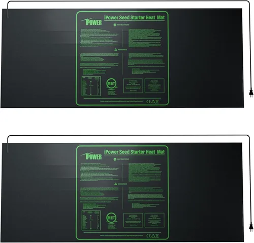 Miniatura 21 de iPower Alfombrilla térmica duradera e impermeable para plántulas, almohadilla hidropónica cálida para un inicio eficiente de semillas, uso