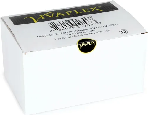 Miniatura 2 de Vivaplex, 12, Amber, botellas de vidrio de 2 onzas, con tapas