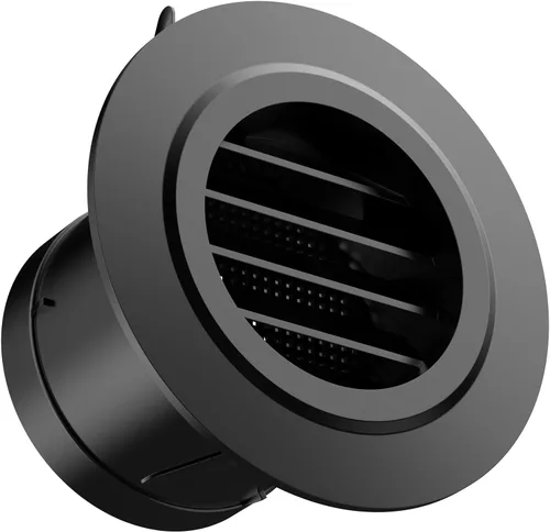 Hon&Guan Respiradero de Escape de Alero de 3 pulgadas, Cubierta de Ventilación de Aire Redonda de 3'' con Malla Antimoscas Incorporada para Baño,