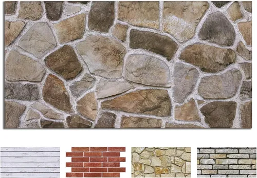 Miniatura 24 de COMSTICKC 3D Whitewash Faux Brick Wall Panel Peel and Stick Wall Covering, 12 Pcs of 22.8" x 11.8", 3D Brick Wall Stickers, UrltraLight PVC Self