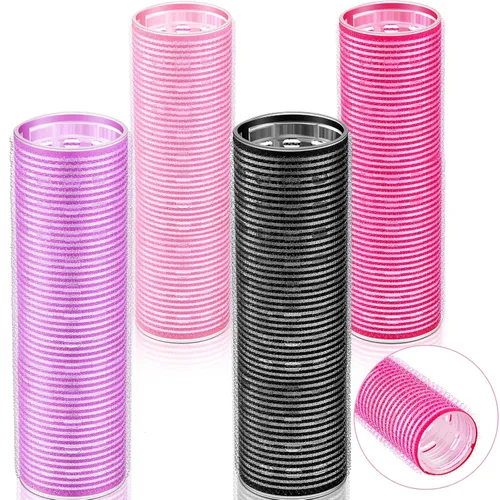 Miniatura 13 de WILLBOND 4 Piezas Rodillos para Cabello Largo para Flequillo Rizadores de Núcleo de Aluminio Rodillo Térmico de Autoagarre para Cabello Largo