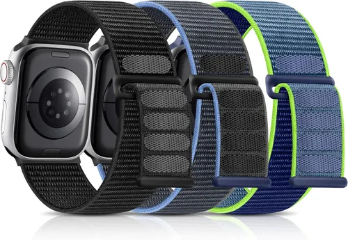 Miniatura 12 de Getino Banda Deportiva de Nylon Compatible con Correas de Apple Watch para Mujeres y Hombres 40mm 41mm 38mm 42mm 46mm 44mm 45mm 49mm, Correa