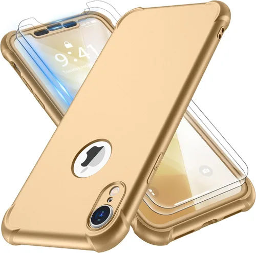Miniatura 13 de ORETECH Funda para iPhone XR, con [2 x Protectores de Pantalla] [Prueba de Caídas de Grado Militar de 10 Pies] [Protección de Cámara] 360° A Prueba