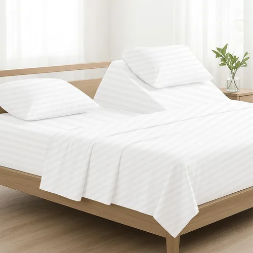 Miniatura 14 de 4 piezas de lujo Split Top Queen 100% algodón egipcio de 800 hilos (ajustable, parte superior flexible tamaño queen) sábanas divididas de 28