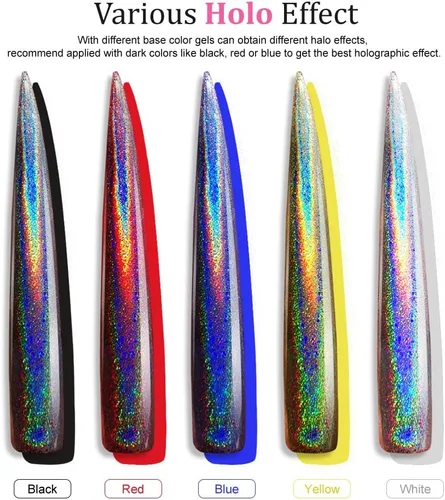 Miniatura 5 de 20 tarros de polvo de uñas cromado, efecto espejo metálico, polvo cromado para uñas, esmalte de gel con holográfico plateado, perla blanca sirena