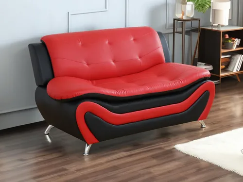 Miniatura 50 de Juego de sofá de cuero (3 piezas, cuero negro B), muebles de sala de estar para apartamento, material de estilo minimalista, fácil montaje B-cuero