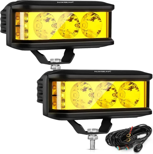 Miniatura 18 de Auxbeam Cápsulas LED de cubo de 4 pulgadas, luces superbrillantes de 60 W, luces auxiliares de inundación, luz de conducción de motocicleta