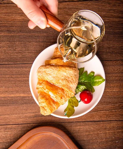 Miniatura 4 de Taza medidora de café expreso y vaso de chupito de espresso con mango de madera y boquilla doble como accesorios para café, leche y salsa de miel