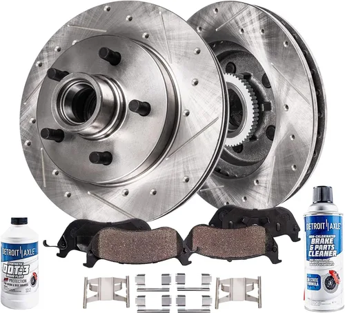 Miniatura 9 de Detroit Axle - Kit de freno delantero para Ford 2000-2005 Excursion 1999-2004 F-250 F-350 Super Duty Pinza de freno de disco con soporte Pastillas