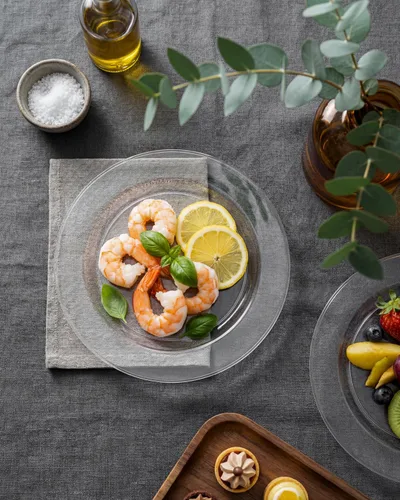 Miniatura 9 de bUCLA 100 platos de plástico transparente – 6.25 pulgadas de alta calidad desechables para ensalada/postre/aperitivo/platos pequeños para tartas