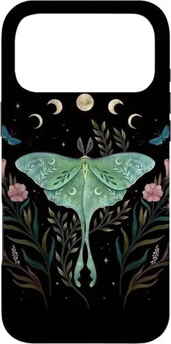 Miniatura 21 de Funda estética Witchy Luna Moth Flower Floral Moon Phases para iPhone 13