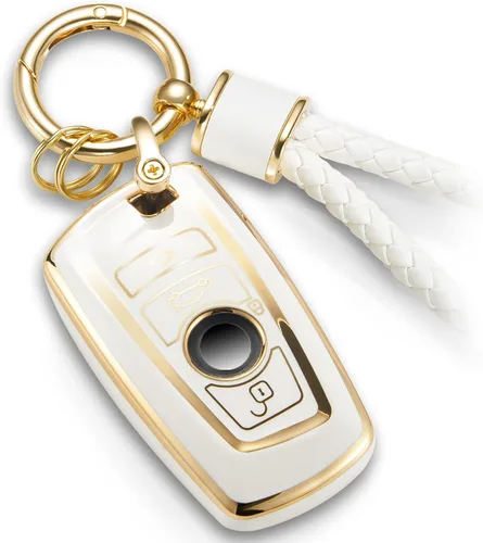 Miniatura 40 de Funda para Llavero Mercedes con Llavero de Cuerda Trenzada de Metal, Funda de Llave Suave Mejorada para Carcasa de Llavero Remoto Inteligente Sin