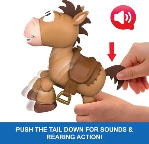 Miniatura 5 de Mattel Disney y Pixar Toy Story - Figura de caballo posando con sonidos, Lil Partner Bullseye Touch Activado Posiciones de Juego