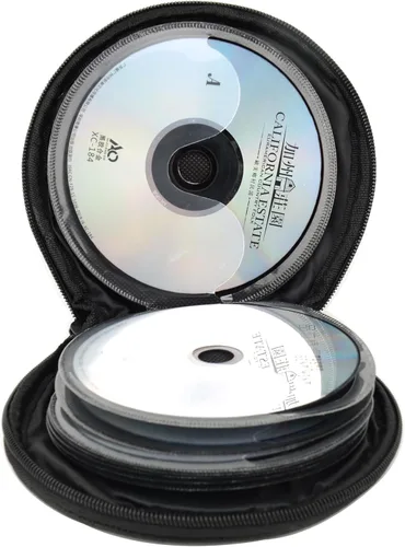 Miniatura 2 de Funda negra para CD/DVD de 20 capacidades, carpeta portátil de almacenamiento de disco para coche, hogar, organizador de transporte de viaje