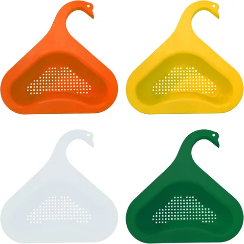 Miniatura 10 de Cesta de drenaje para fregadero de cocina, cesta de drenaje de cisne para fregadero de cocina, estante escurridor multifuncional triangular, filtro