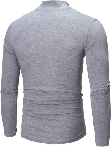 Miniatura 10 de Muscularfit Suéteres casuales para hombre, cuello alto, manga larga, tejido de punto grande y alto, forro polar, suéteres cálidos