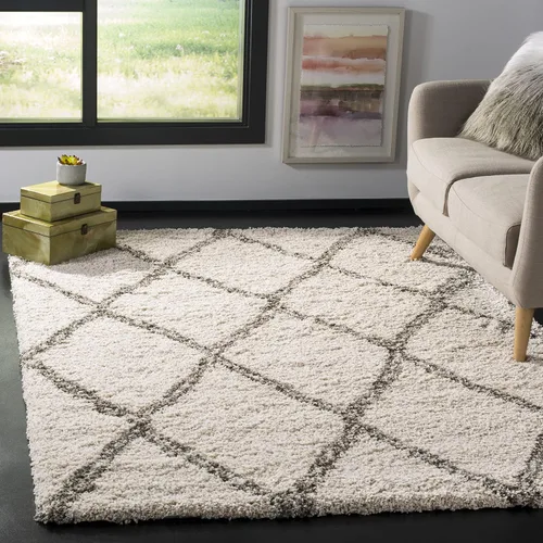 Miniatura 12 de SAFAVIEH Hudson Shag Collection - Alfombra decorativa de 2 x 3 pies, diseño de enrejado, no desprende pelusa y de fácil cuidado, 2 pulgadas