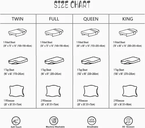 Miniatura 8 de Sábanas de baloncesto tamaño matrimonial con bolsillo profundo para niños, ropa de cama deportiva, juego de sábanas para atletas de baloncesto