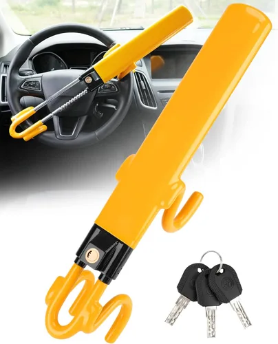 Miniatura 8 de Tevlaphee Bloqueo de Volante Antirrobo Dispositivo para Automóvil de Servicio Pesado Cerradura de Seguridad para Automóvil Dispositivos de Bloqueo