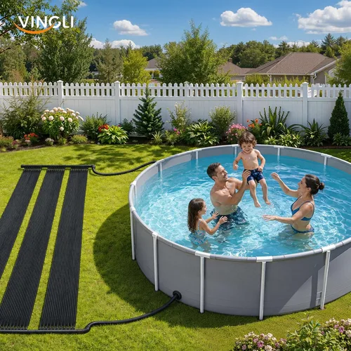 Miniatura 7 de VINGLI Calentador solar de piscina de 2.4 x 20 pies, sistema de calefacción de piscina de alta eficiencia resistente a la intemperie, calentador