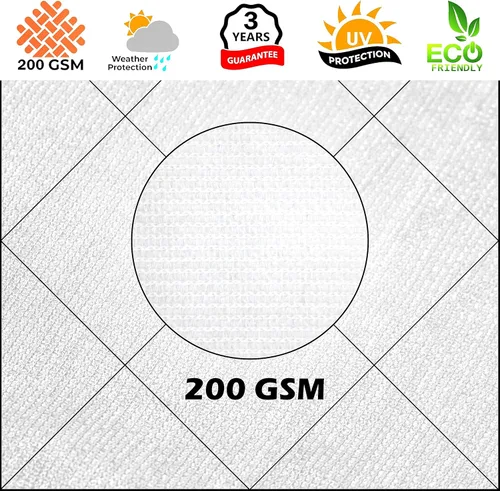 Miniatura 8 de Royal Shade Toldo triangular blanco de 4 x 4 x 4 pies para hacer RTAPT18, UPF50+ 95% de bloqueo UV, estándar comercial de 200 GSM, resistente, 3