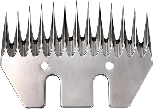 Miniatura 2 de Cuchillas de repuesto para tijeras de oveja, cuchillas de repuesto de acero inoxidable, rectas, de 13 dientes, cortador de peine de lana eléctrica