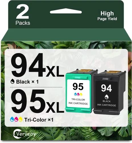 Paquete combinado de cartuchos de tinta 94/95 de repuesto para HP Ink 94 95 C8765WN C8766WN compatible con impresora HP Deskjet 460 5740 6540