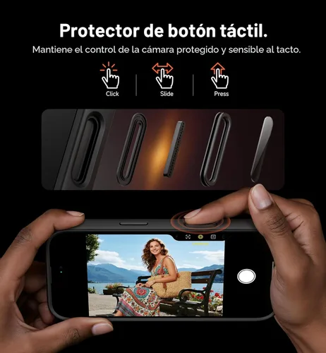 Miniatura 6 de SURITCH - Funda para iPhone 17 Pro Max con cubierta de control de cámara, cubierta para cámara y soporte ajustable, compatible con MagSafe, a prueba