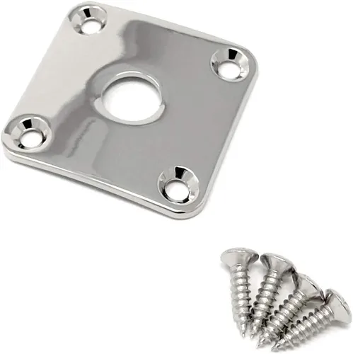 Miniatura 3 de Placa de metal negro puede usarse con Gibson Les Paul Guitar Square Curvo con Tornillos JPS30-BLK