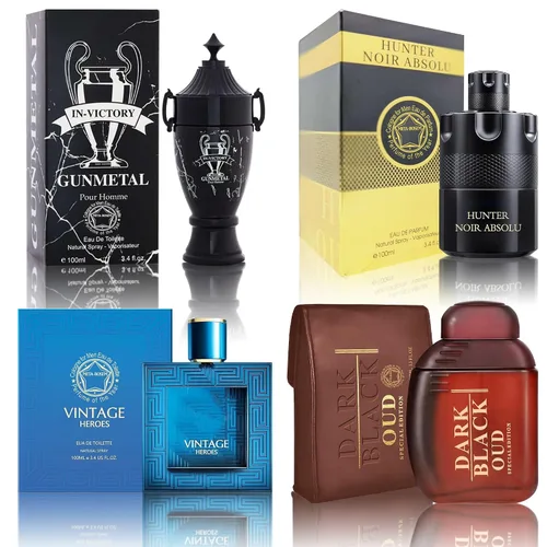 Miniatura 17 de Set de colonia para hombre, EDP, pack de 4 (3.4 oz / 100 mL), Amazing Code Gold, Verse Adonis Blue, AzuraAD, Invincible, Office Clean & Confident