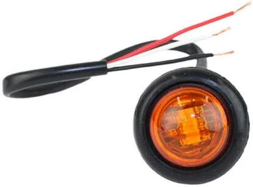 Miniatura 4 de Par de LED ámbar de espina de pescado automotriz de 3/4 pulgadas
