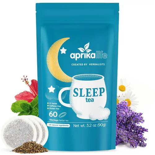 Miniatura 11 de AprikaLife - Té de hierbas para calmar y relajar con manzanilla, menta y lavanda - 60 bolsas de té. Deliciosa mezcla de hierbas para una experiencia