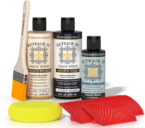 Miniatura 48 de Retique It Kit multiusos con acabado de madera - GO Beyond de madera falsa con imprimación a base de madera líquida pintable y tinte de gel - 60