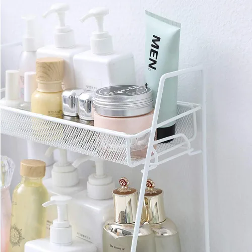 Miniatura 4 de Organizador de especias, organizador de estante de baño de 2 niveles para encimera, organizador de estante de cocina para latas de especias, frascos