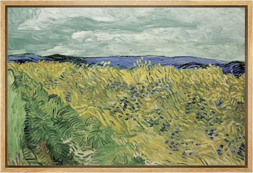 Miniatura 25 de Van Gogh - Lienzo con diseño giclée de olivos con cielo amarillo y sol, arte de pared de galería, estirado y enmarcado, listo para colgar, 24 x 36