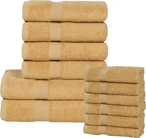 Miniatura 30 de Superior Juego de toallas surtidas de algodón de 6 piezas, incluye 2 toallas faciales, 2 manos y 2 toallas de baño, esenciales ligeros