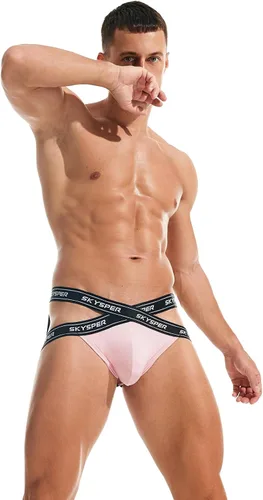 Miniatura 76 de SKYSPER Jock Strap Athletic Supporter para hombres Sexy Jockstrap Ropa interior masculina