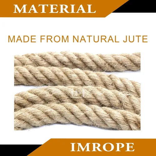 Miniatura 4 de Cuerda de yute natural, 1.5 pulgadas de diámetro, 50 pies de largo, 4 hebras, manualidades y manualidades, decoración de jardín y hogar, hamaca
