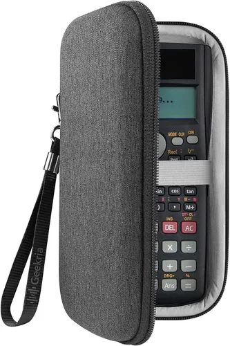 Geekria Funda protectora protectora para calculadoras Sharp EL-5160T, Texas Instruments TI-84 Plus CE Color, TI-83 Plus, bolsa de transporte de