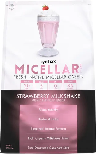 Miniatura 7 de Syntrax Nutrition Micelar Creme Proteína en polvo, Fresco, Caseína Micelar Nativa, Batido de Vainilla, 2 libras
