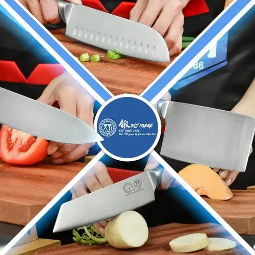 Miniatura 4 de XYJ Cuchillos auténticos desde 1986,Juego profesional de cuchillos de chef con bolsa, cuchillo de carnicero para bolsa de corte de carne Mitado Negro