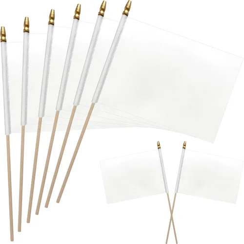 Miniatura 12 de WEITBF 12 Piezas Banderas Moradas Sólidas de 8×12 Pulgadas Pequeñas Banderas de Sublimación en Blanco para Bricolaje en Palo Mini Bandera Triangular
