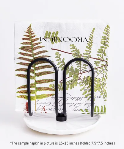 Miniatura 4 de VROOMIUM Servilletero para Mesa, Limpieza Sin Esfuerzo con Base de Cerámica, Peso de 1 lb, Servilleteros Negros para Servilletas de Papel