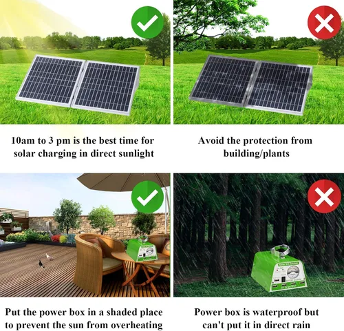 Miniatura 7 de Luces solares para interiores, 4 bombillas de luces solares para cobertizo con interruptor de encendido y apagado, kit de panel solar de 30W